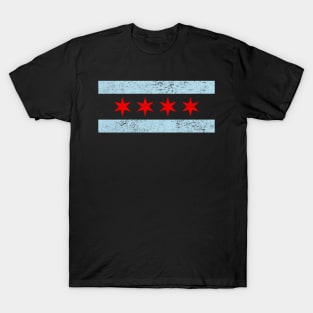 Sweet Chicago Flag Red Six Pointed Stars T-Shirt